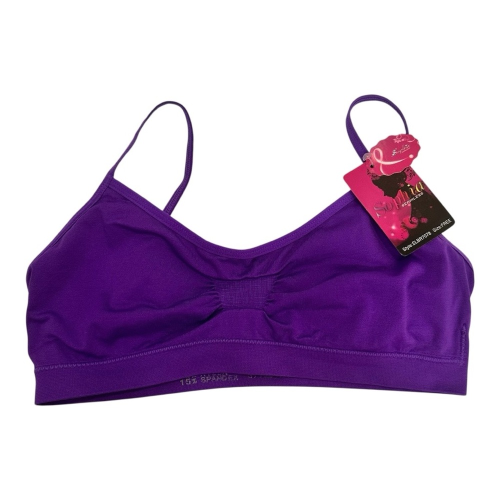 NWT Sophia‎ Seamless Unlined Bralette Yoga Gym One Size